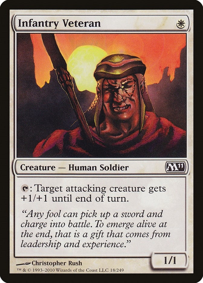Image for Infantry Veteran (18) (Magic 2011 (M11)) - Magic: The Gathering