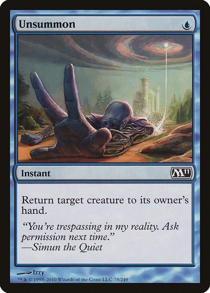 Image for Unsummon (78) (Magic 2011 (M11)) - Magic: The Gathering
