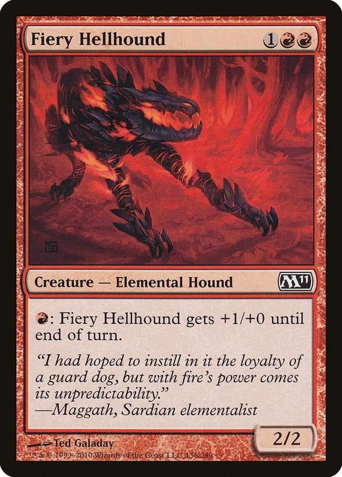 Image for Fiery Hellhound (136) (Magic 2011 (M11)) - Magic: The Gathering