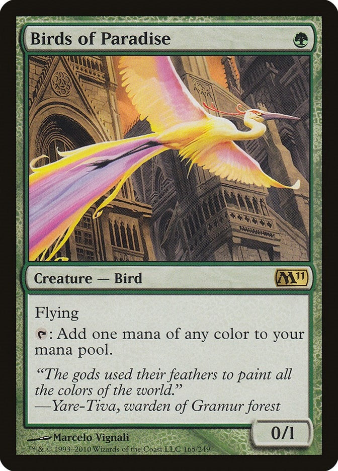 Image for Birds of Paradise (165) (Magic 2011 (M11)) - Magic: The Gathering