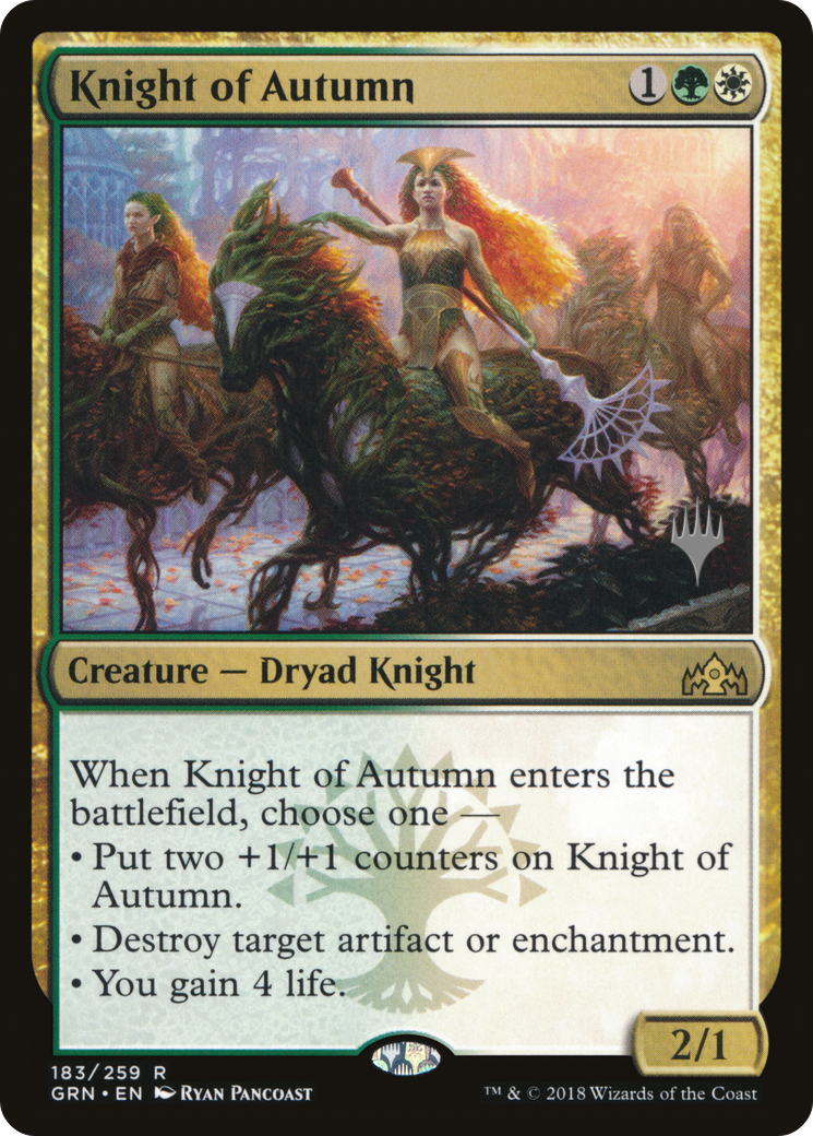 Knight of Autumn (PPM20-183P) - Guilds of Ravnica Promos