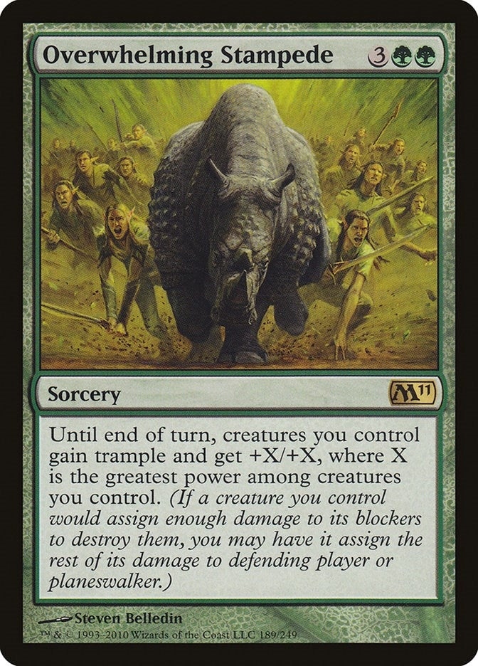 Image for Overwhelming Stampede (189) (Magic 2011 (M11)) - Magic: The Gathering