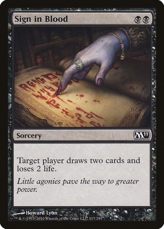 Image for Sign in Blood (117) (Magic 2011 (M11)) - Magic: The Gathering