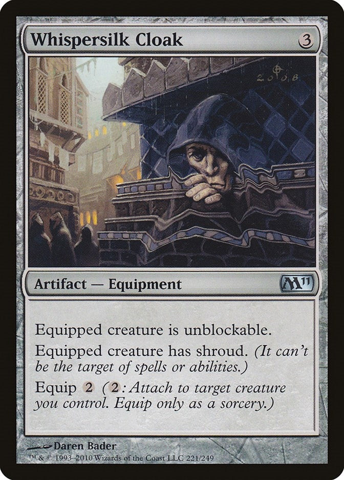 Whispersilk Cloak (221) (Magic 2011 (M11))