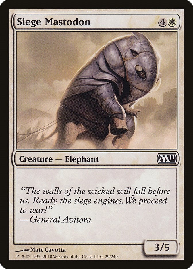 Siege Mastodon (29) (Magic 2011 (M11))