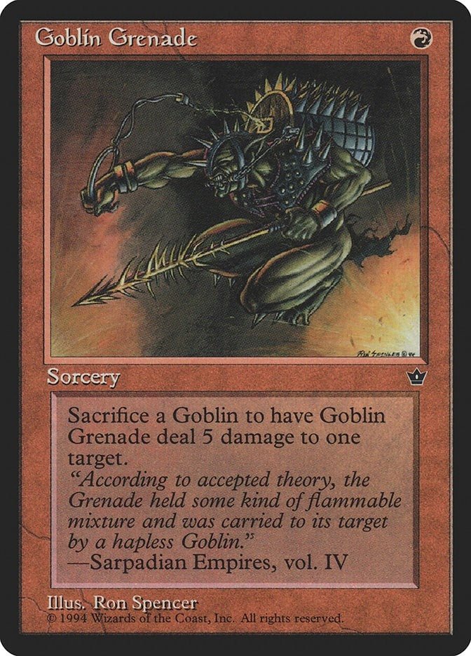 Image for Goblin Grenade (Spencer) (Fallen Empires) - Magic: The Gathering