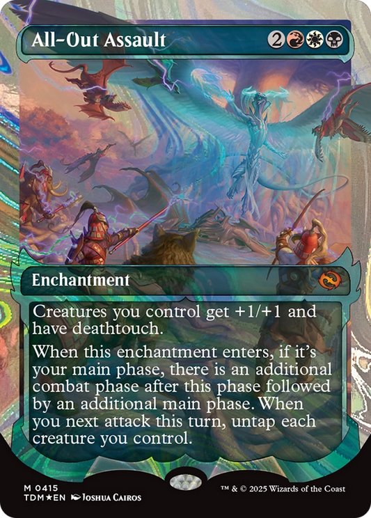 All-Out Assault (TDM-415) - Tarkir: Dragonstorm: (Showcase, enchantment) Foil