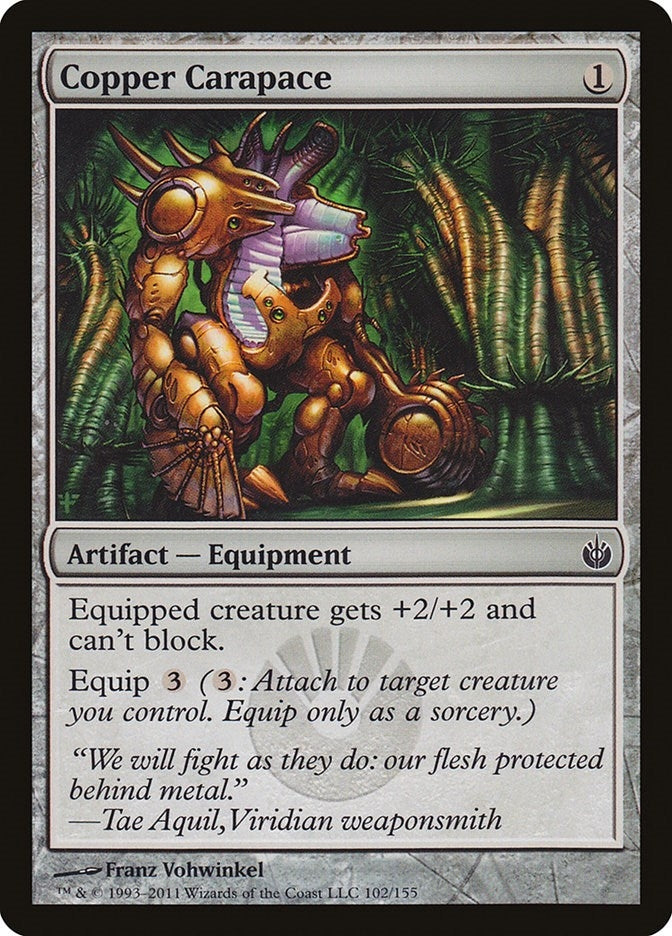 Copper Carapace (102) (Mirrodin Besieged)