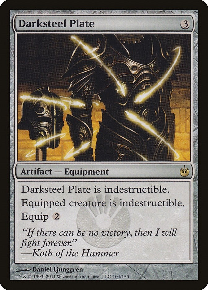 Image for Darksteel Plate (104) (Mirrodin Besieged) - Magic: The Gathering