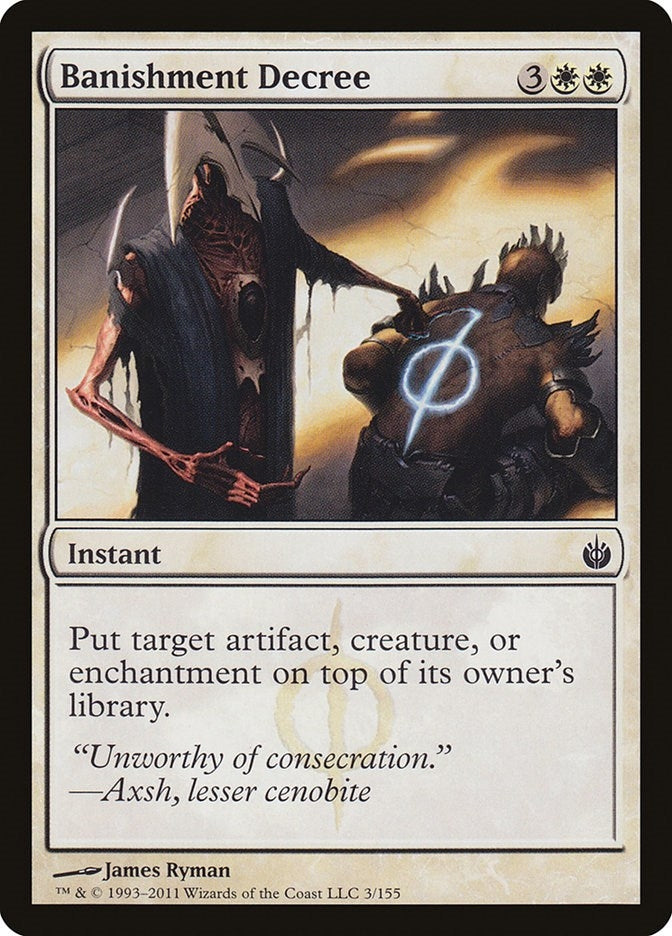 Image for Banishment Decree (3) (Mirrodin Besieged) - Magic: The Gathering