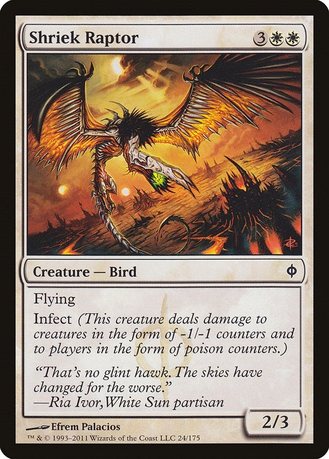 Image for Shriek Raptor (24) (New Phyrexia) - Magic: The Gathering