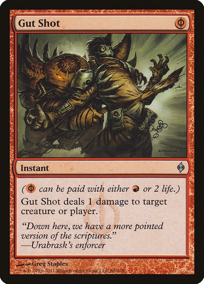 Image for Gut Shot (86) (New Phyrexia) - Magic: The Gathering