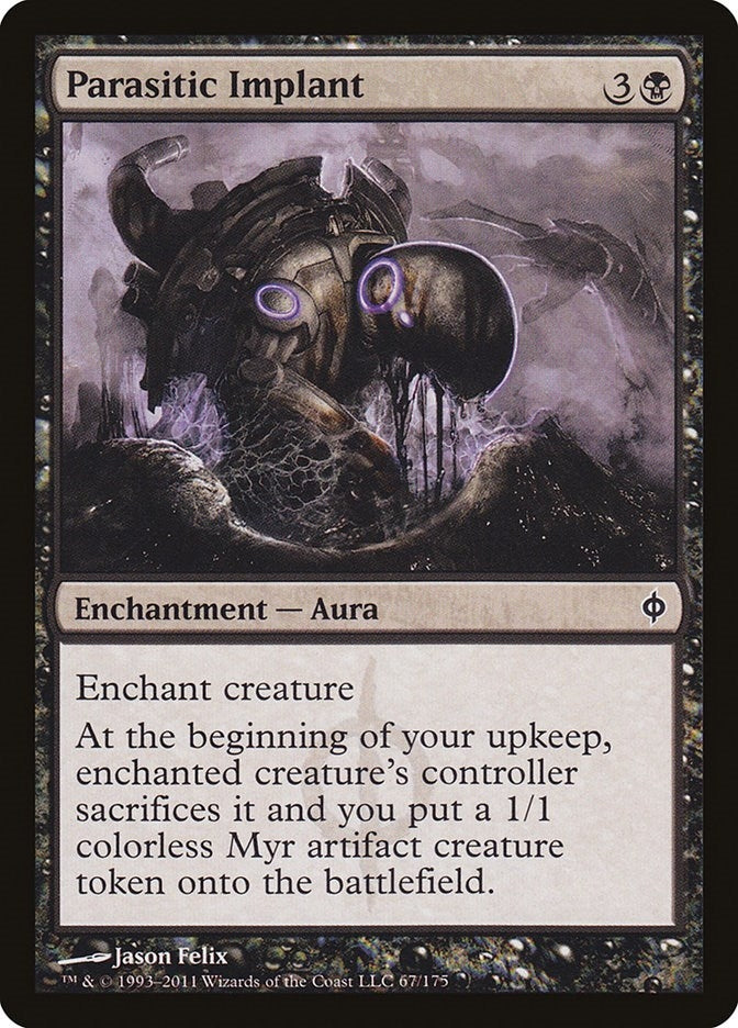 Image for Parasitic Implant (67) (New Phyrexia) - Magic: The Gathering