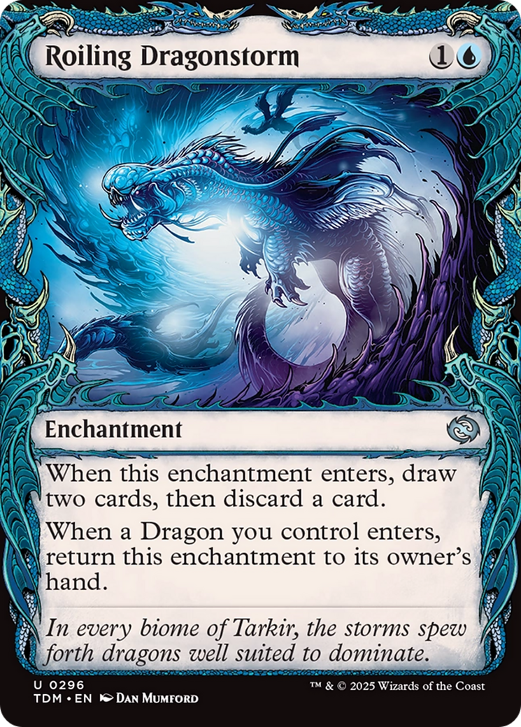 Roiling Dragonstorm (TDM-296) - Tarkir: Dragonstorm: (Showcase, enchantment)