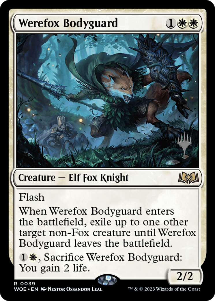 Werefox Bodyguard (PPWOE-39P) - Wilds of Eldraine Promos