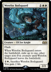 Werefox Bodyguard (PPWOE-39P) - Wilds of Eldraine Promos