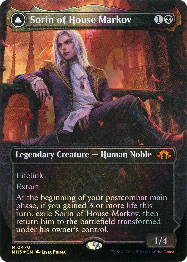 Sorin of House Markov (Borderless) (Textured Foil) (470) (MH3)