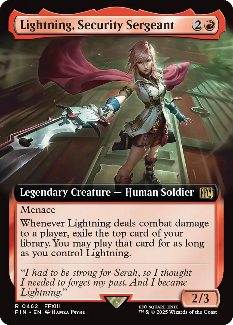 Lightning, Security Sergeant (Extended Art) (462) (FIN)