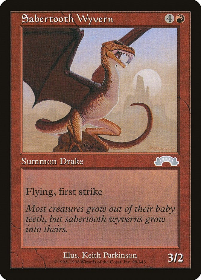 Image for Sabertooth Wyvern (99) (Exodus) (EXO) - Magic: The Gathering