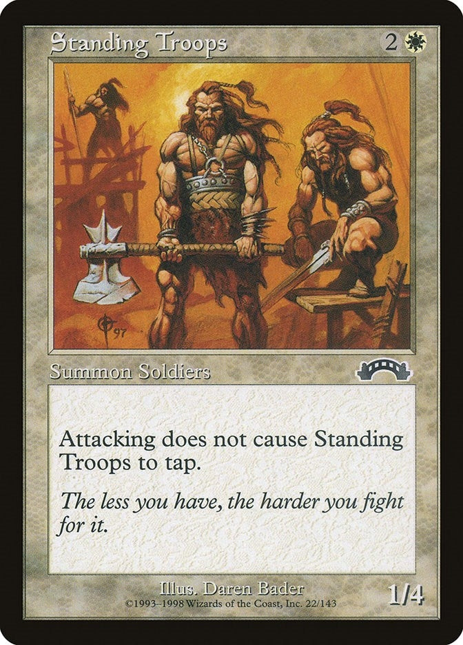 Image for Standing Troops (22) (Exodus) (EXO) - Magic: The Gathering