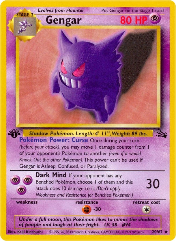 Gengar (20) (20/62) (Fossil)