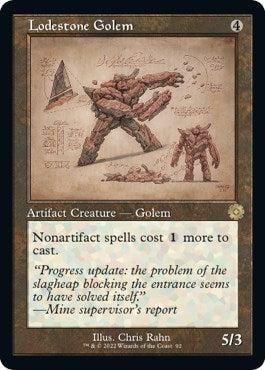 Lodestone Golem (Schematic) (92) (The Brothers' War: Retro Frame Artifacts)