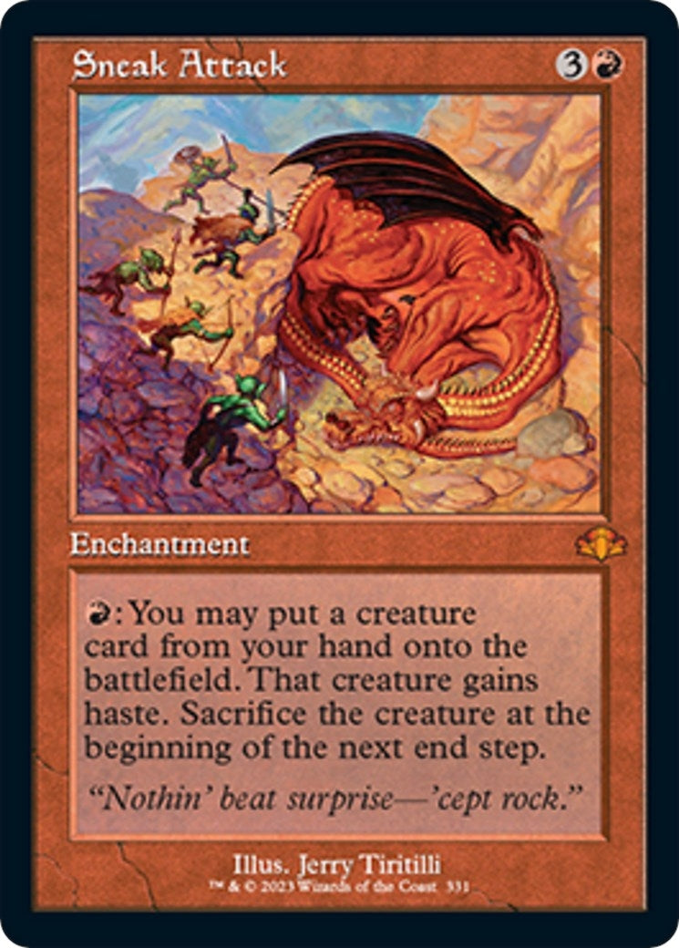 Image for Sneak Attack (Retro Frame) (331) (Dominaria Remastered) - Magic: The Gathering