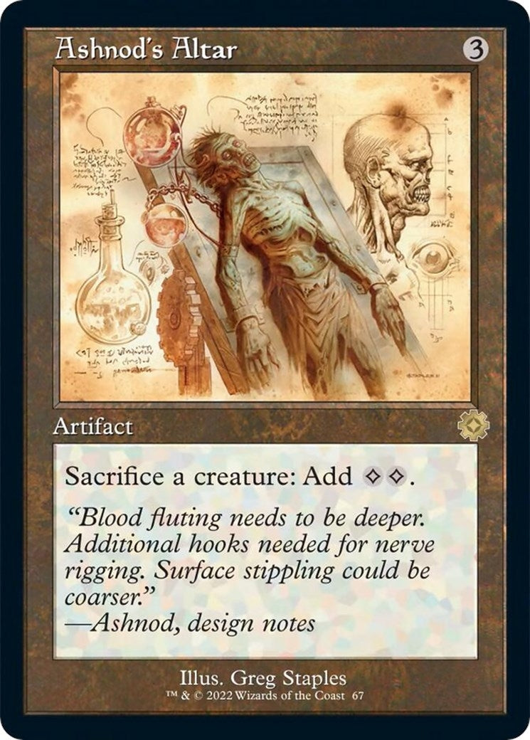 Image for Ashnod's Altar (Schematic) (67) (The Brothers' War: Retro Frame Artifacts) - Magic: The Gathering