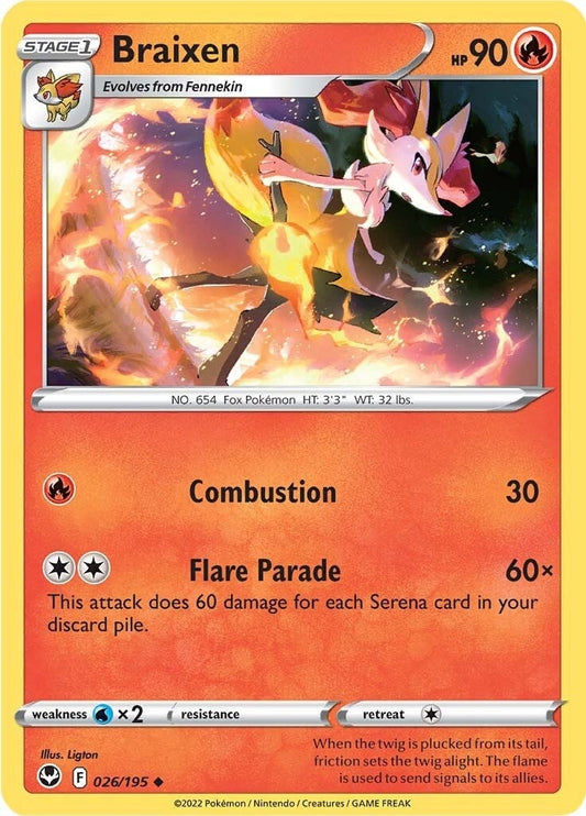 Braixen (026/195) (SWSH12: Silver Tempest)