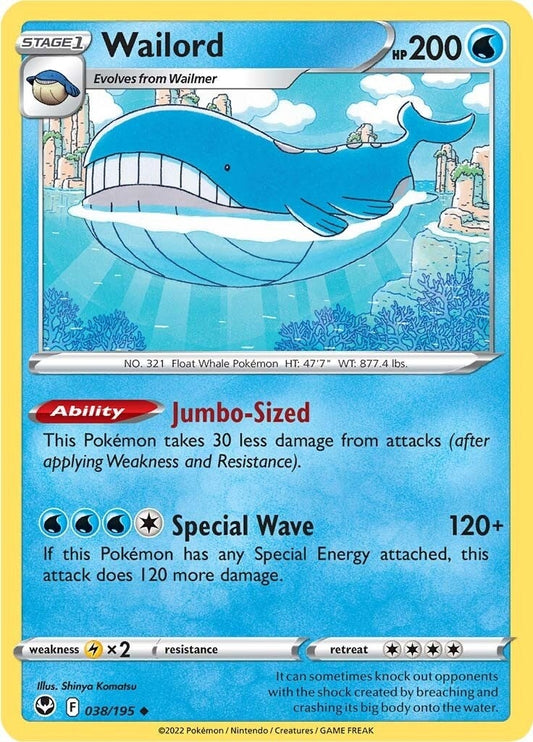 Wailord (038/195) (SWSH12: Silver Tempest)
