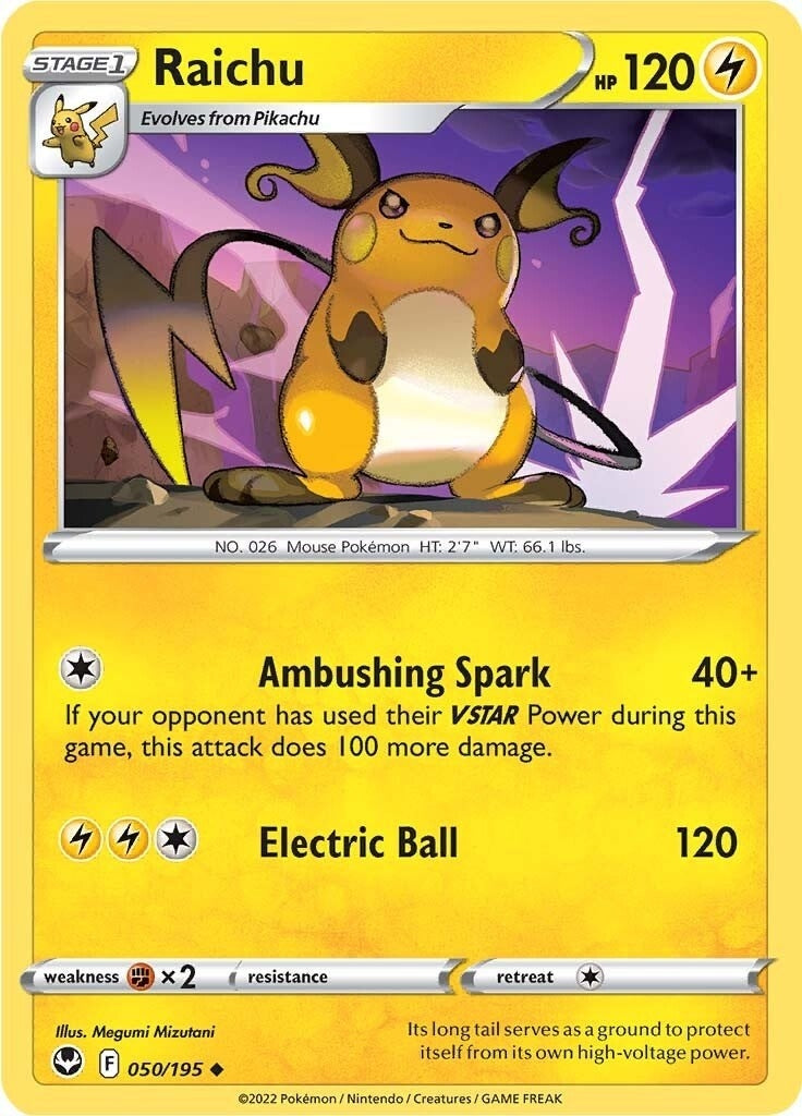 Image for Raichu (050/195) (SWSH12: Silver Tempest) - Pokemon