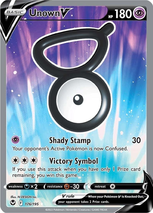 Unown V (Full Art) (176/195) (SWSH12: Silver Tempest)