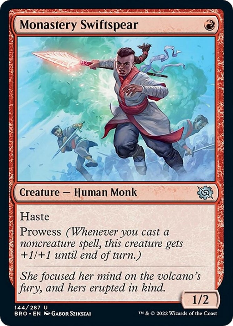 Image for Monastery Swiftspear (144) (The Brothers' War) - Magic: The Gathering