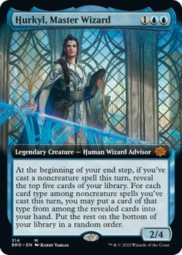 Image for Hurkyl, Master Wizard (Extended Art) (314) (The Brothers' War) - Magic: The Gathering