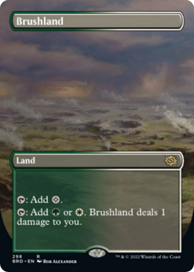 Image for Brushland (Borderless) (298) (The Brothers' War) - Magic: The Gathering