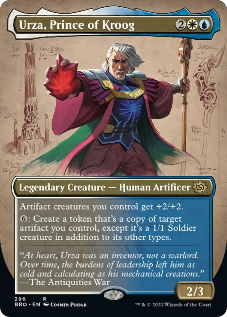 Image for Urza, Prince of Kroog (Borderless) (296) (The Brothers' War) - Magic: The Gathering