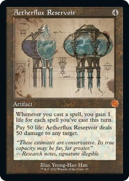 Aetherflux Reservoir (Schematic) (65) (The Brothers' War: Retro Frame Artifacts)