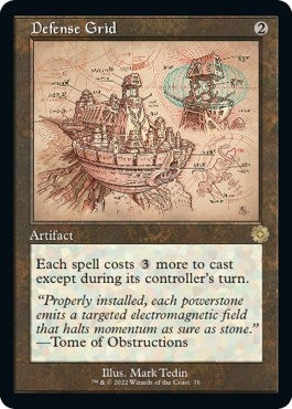 Image for Defense Grid (Schematic) (76) (The Brothers' War: Retro Frame Artifacts) - Magic: The Gathering