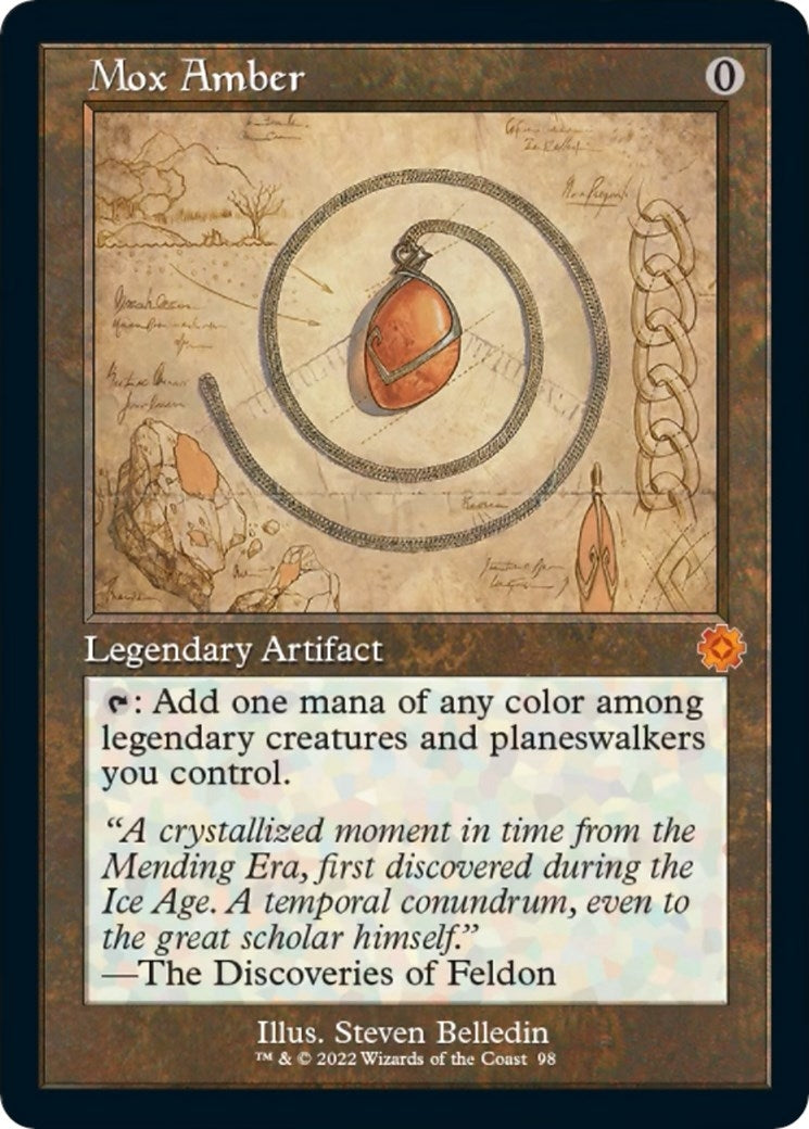 Image for Mox Amber (Schematic) (98) (The Brothers' War: Retro Frame Artifacts) - Magic: The Gathering