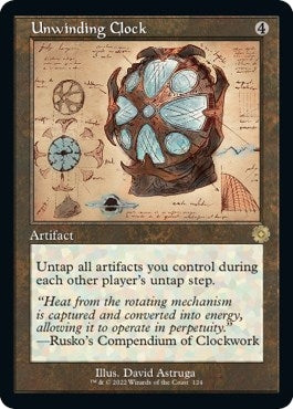 Image for Unwinding Clock (Schematic) (124) (The Brothers' War: Retro Frame Artifacts) - Magic: The Gathering