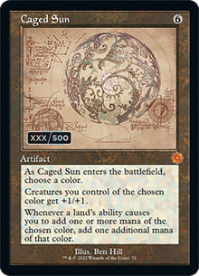 Caged Sun (Schematic) (Serial Numbered) (72) (The Brothers' War: Retro Frame Artifacts)