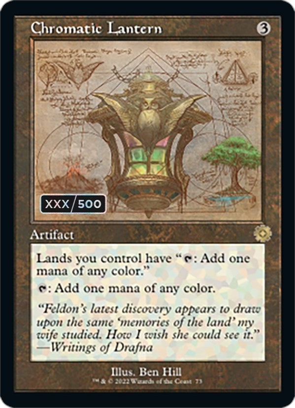 Image for Chromatic Lantern (Schematic) (Serial Numbered) (73) (The Brothers' War: Retro Frame Artifacts) - Magic: The Gathering