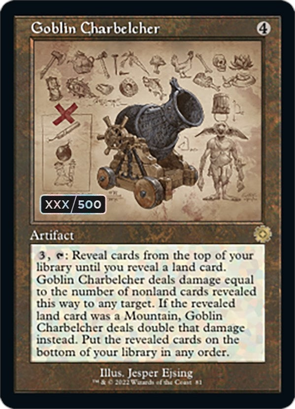 Image for Goblin Charbelcher (Schematic) (Serial Numbered) (81) (The Brothers' War: Retro Frame Artifacts) - Magic: The Gathering