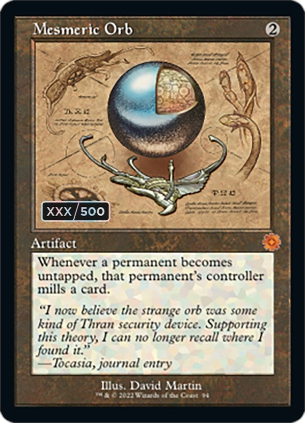 Mesmeric Orb (Schematic) (Serial Numbered) (94) (The Brothers' War: Retro Frame Artifacts)