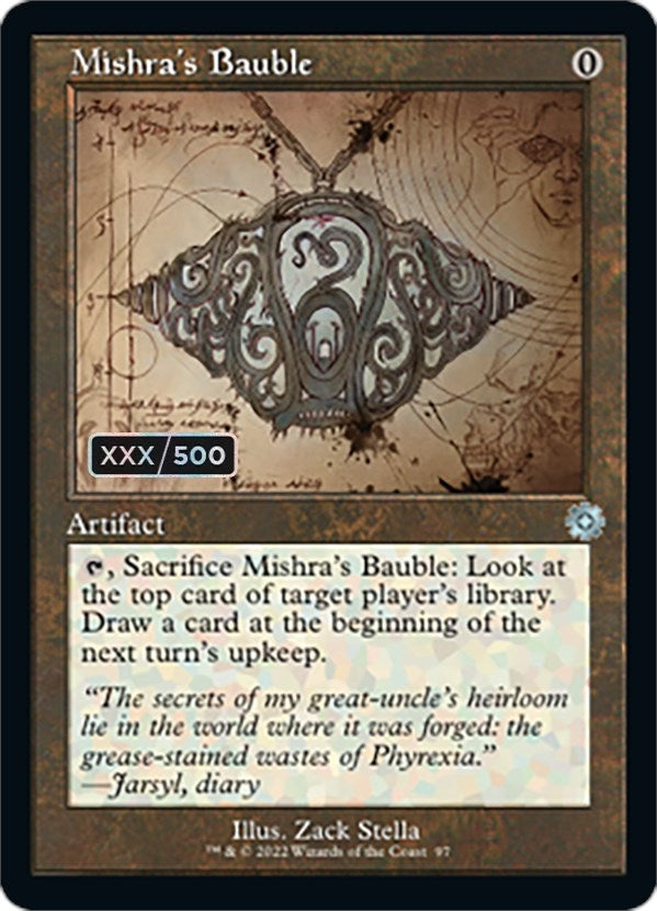 Mishra's Bauble (Schematic) (Serial Numbered) (97) (The Brothers' War: Retro Frame Artifacts)