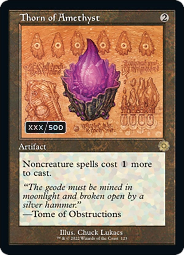Thorn of Amethyst (Schematic) (Serial Numbered) (123) (The Brothers' War: Retro Frame Artifacts)
