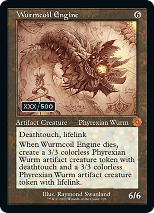 Image for Wurmcoil Engine (Schematic) (Serial Numbered) (126) (The Brothers' War: Retro Frame Artifacts) - Magic: The Gathering