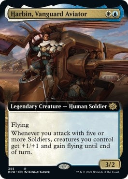 Image for Harbin, Vanguard Aviator (Extended Art) (355) (The Brothers' War) - Magic: The Gathering