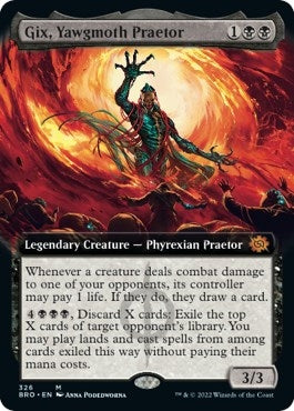 Gix, Yawgmoth Praetor (Extended Art) (326) (The Brothers' War)