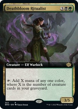 Image for Deathbloom Ritualist (Extended Art) (353) (The Brothers' War) - Magic: The Gathering